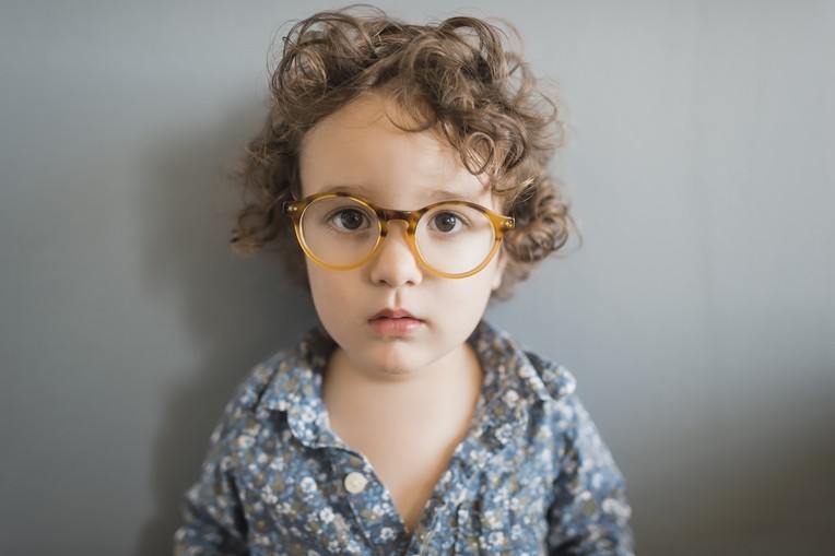 Little girl with glasses